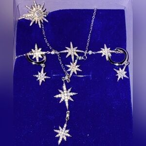 4 Piece Sterling Silver Starburst set.